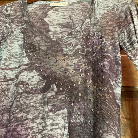 Color in Motion Long Sleeve Fit & Flare Dress/Top Size L Preowned Beautiful - Picture 3 of 4